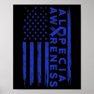 Póster Alopecia Guerrero de la pérdida del cabello de la 