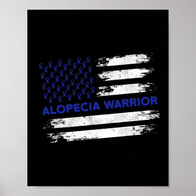 Póster Alopecia Sensibilización Hair Loss Warrior Aware S (Frente)