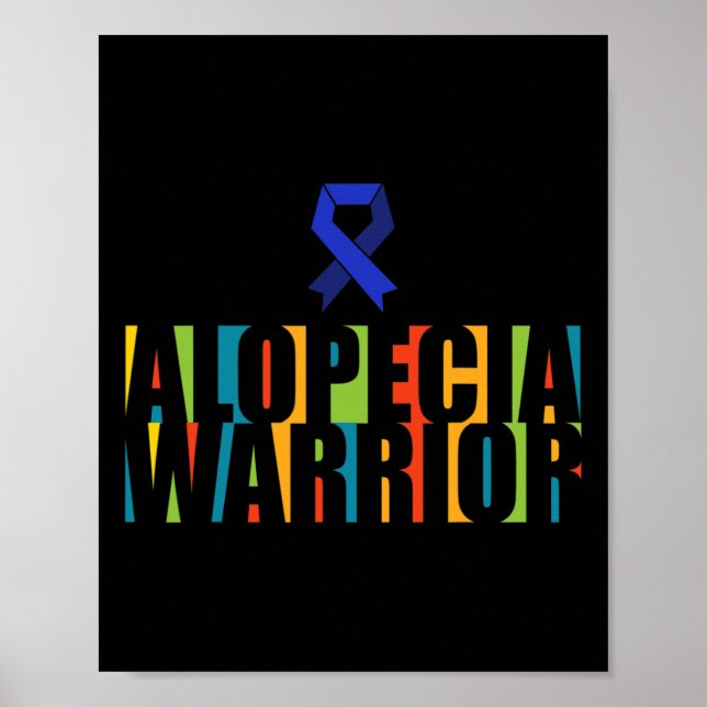 Póster Alopecia Sensibilización Pérdida de pelo Guerrero  (Frente)