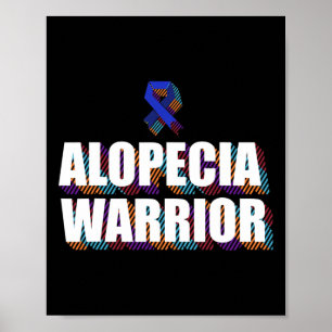Póster Alopecia Sensibilización Pérdida de pelo Guerrero