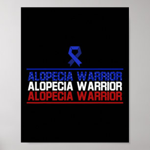 Póster Alopecia Sensibilización Pérdida de pelo Guerrero