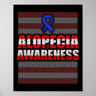 Póster Alopecia Sensibilización Pérdida de pelo Guerrero