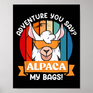 Póster Alpaca Mis Gs Divertido Montañero Fan De La Montañ