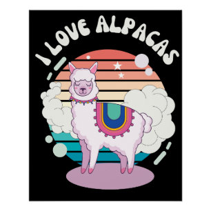 Póster alpacas vintage