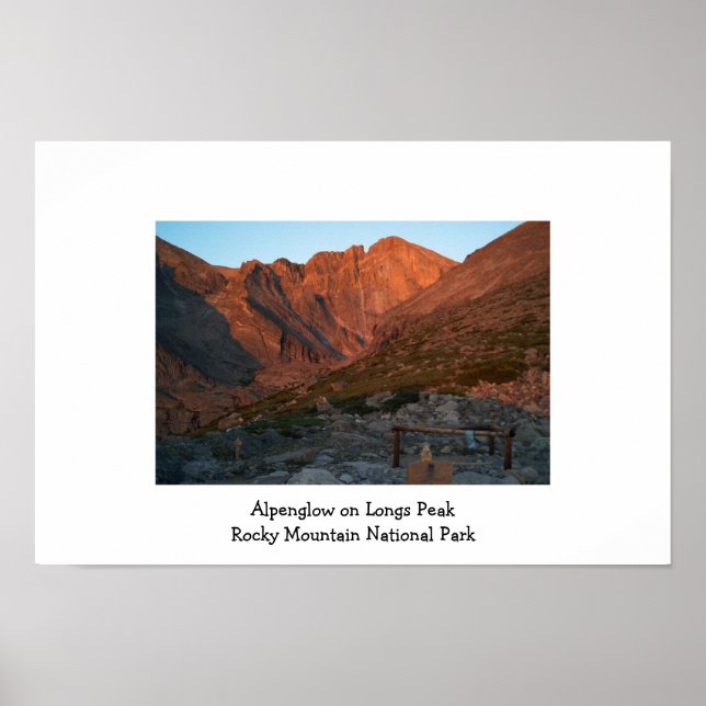 Póster Alpenglow en Longs Peak (Frente)