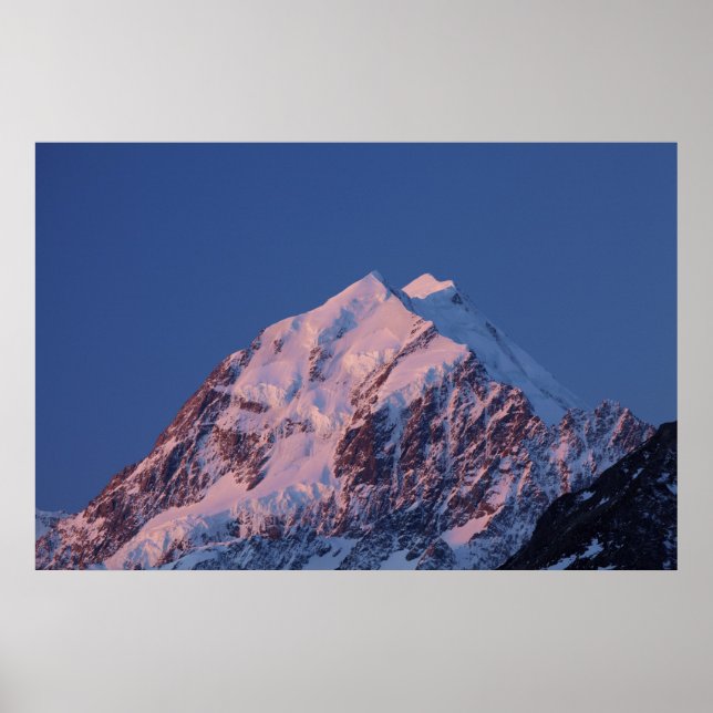 Póster Alpenglow on Aoraki Mount Cook, Mackenzie 2 (Frente)