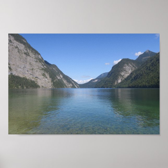 Póster Alpes bávaros de Königssee (Frente)