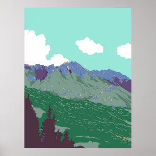 Póster Alpes Berchtesgaden cerca de Obersalzberg Alemania