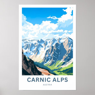 Póster Alpes carnicos Austria Viaje Imprimir