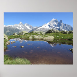 Póster Alpes franceses Chamonix
