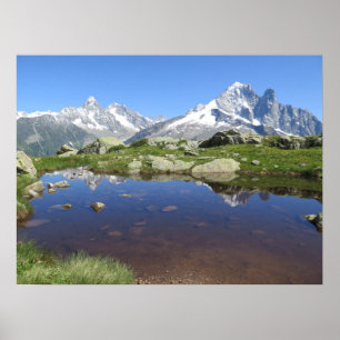 Póster Alpes franceses Chamonix