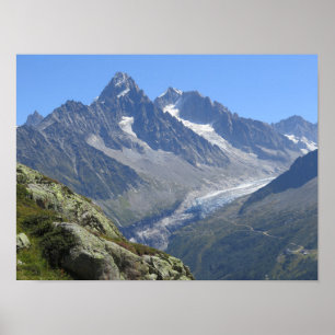 Póster Alpes franceses Chamonix