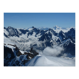 Póster Alpes franceses Chamonix Mont Blanc