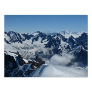 Póster Alpes franceses Chamonix Mont Blanc