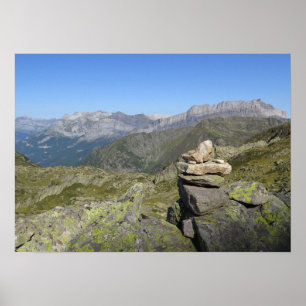 Póster Alpes franceses de Chaîne des Fiz