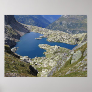 Póster Alpes franceses Lac Cornu