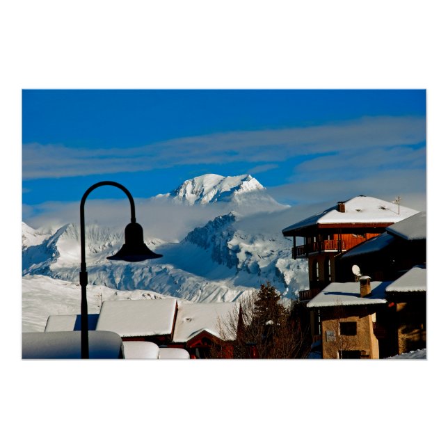 Póster Alpes franceses Mont Blanc Peisey Vallandry Franci (Anverso)