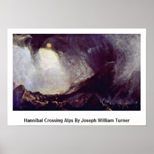 Póster Alpes Hannibal De Cruce De Joseph William Turner