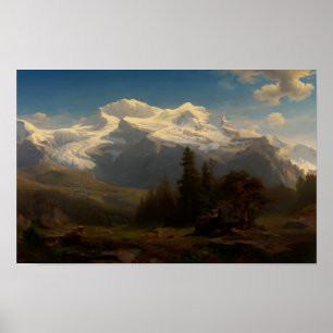 Póster Alpes suizos