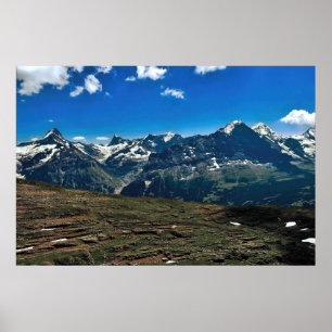 Póster Alpes suizos de Grindelwald