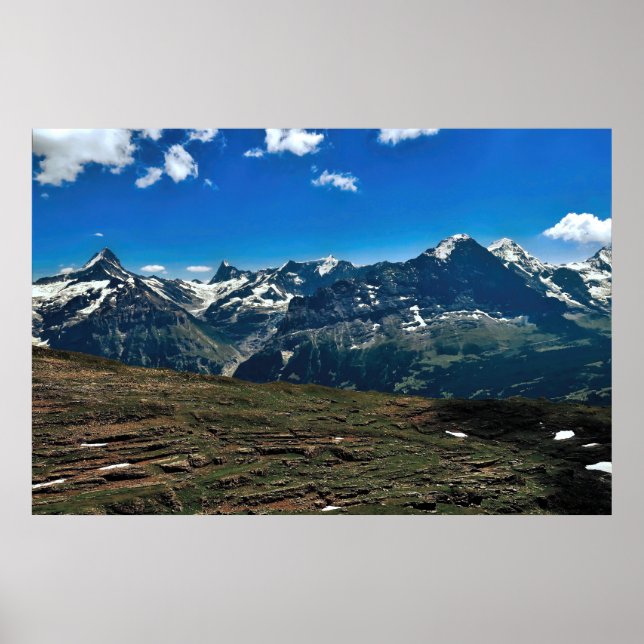 Póster Alpes suizos de Grindelwald (Frente)