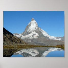 Póster Alpes suizos de Matterhorn Riffelsee