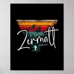 Póster Alpes suizos de Zermatt