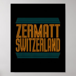 Póster Alpes suizos de Zermatt Suiza