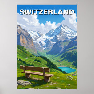 Póster Alpes suizos Suiza Viajes