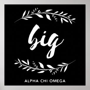 Póster Alpha Chi Omega Corona Grande