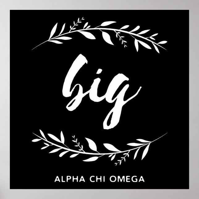 Póster Alpha Chi Omega | Corona Grande (Frente)
