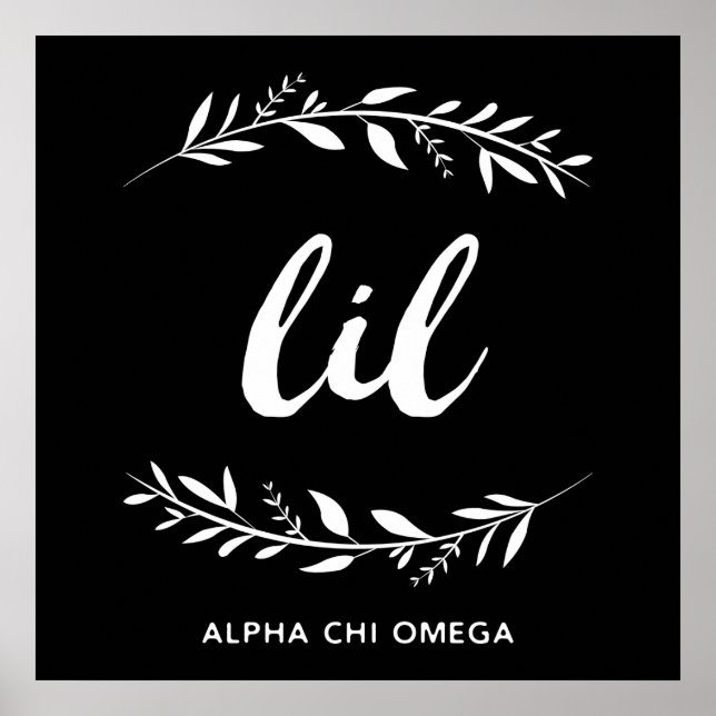 Póster Alpha Chi Omega | Lil Wreath (Frente)