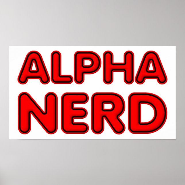 Póster Alpha Nerd Funny Poster (Frente)