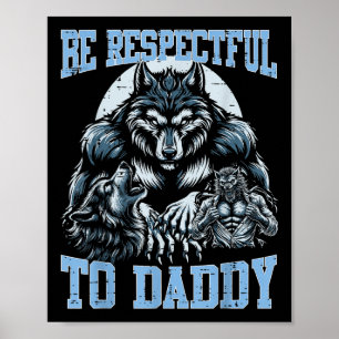 Póster Alpha Wolf Sea Respetuoso Con Papi Funny Meme Crin