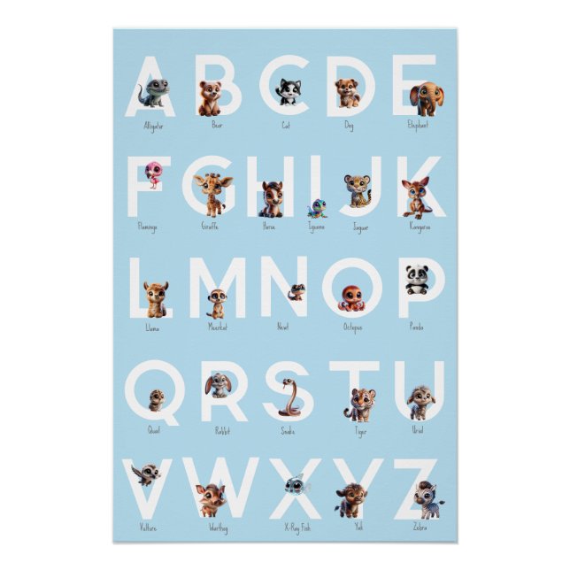 Poster Alphabet Animal (Anverso)