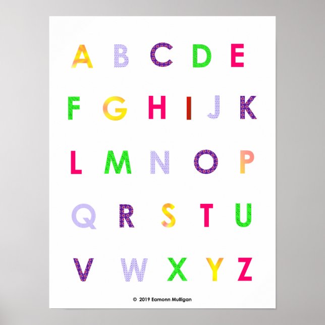 Póster Alphabet Capital Letters (Frente)