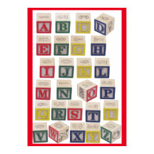 Alphabet Chart Extra Large Colored Blocks