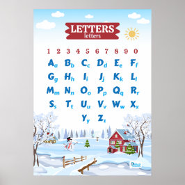 Póster Alphabet con Navidades
