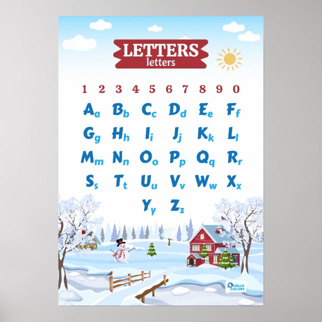 Póster Alphabet con Navidades (Frente)