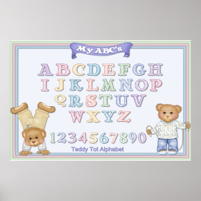Póster Alphabet Fun Teddy Bears (Frente)