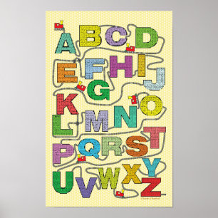 Póster Alphabet Maze Train Poster