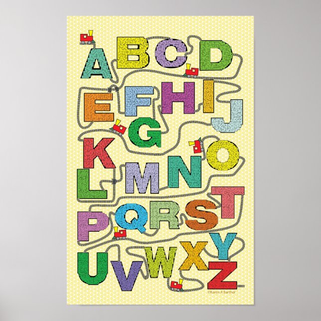 Póster Alphabet Maze Train Poster (Frente)