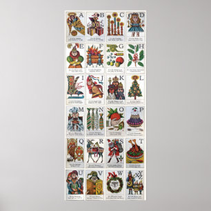 Póster Alphabet navidades