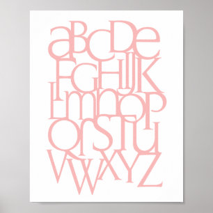 Póster Alphabet Print