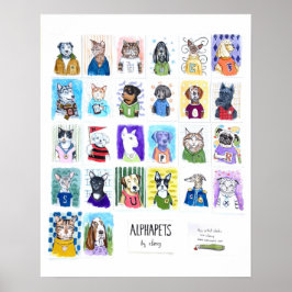 Póster Alphapets de A a Z por Clancy