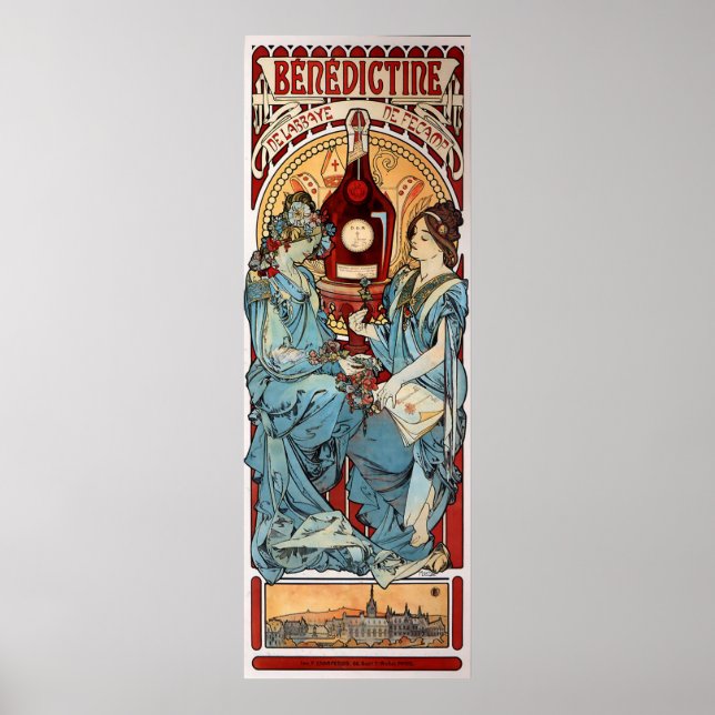 Póster Alphons Mucha Benedictina (Frente)