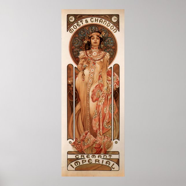 Póster Alphons Mucha Cremant Imperial (Frente)