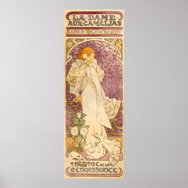 Póster Alphons Mucha La Dame Aux Camelias (Frente)