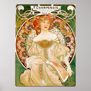 Póster Alphonse (Alfons) Mucha Poster: Champenois