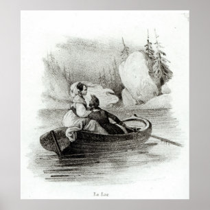 Póster Alphonse de Lamartine y Elvire